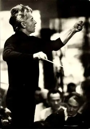 Ak Schauspieler Herbert von Karajan, Portrait, Dirigent