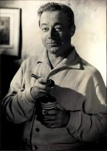 Ak Schauspieler Heinz Rühmann, Portrait, Pfeife