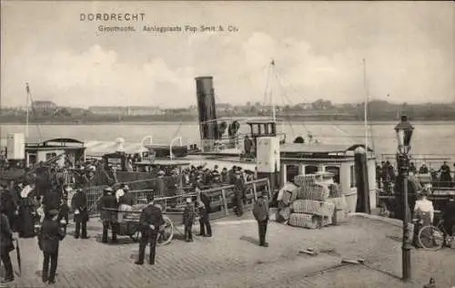 Ak Dordrecht Südholland Niederlande, Groothoofd, Berth Fop Smit Co.
