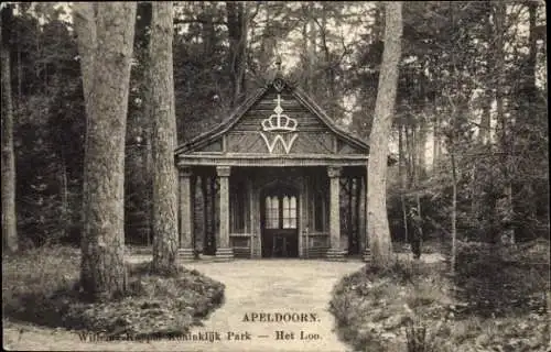 Ak Apeldoorn Gelderland, Paleis Het Loo, Parkpartie, Kapelle