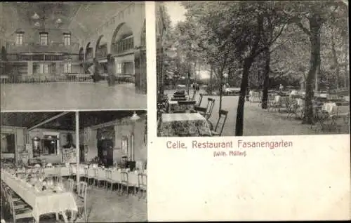 Ak Celle in Niedersachsen, Restaurant Fasanengarten, Innenansicht