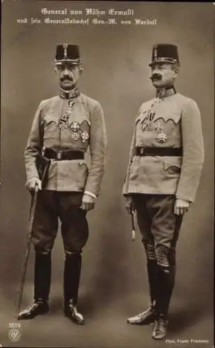 Ak General von Böhm Ermolli, Generalstabschef von Mardolf, Portrait, KuK