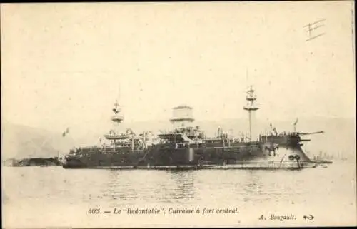 Ak Französisches Kriegsschiff, Le Redoutable, Cuirasse a fort central
