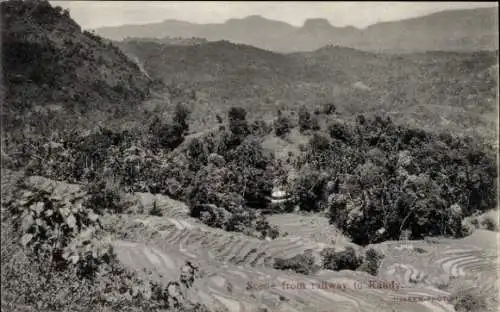 Ak Kandy Sri Lanka Ceylon, Scene from Railway