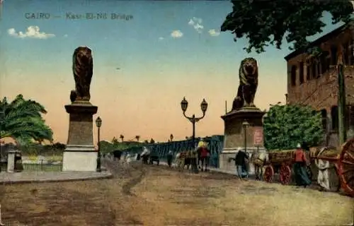 Ak Cairo Kairo Ägypten, Kasr el Nil Brücke