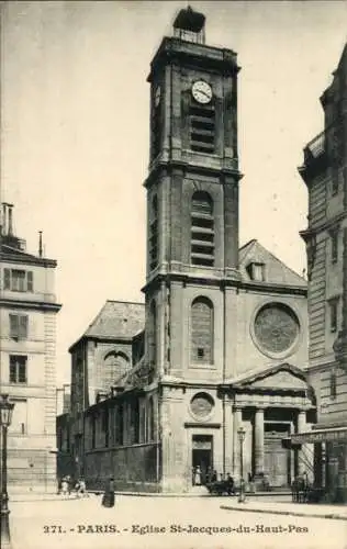 Ak Paris, Kirche St. Jacques du Haut Pas, Glockenturm