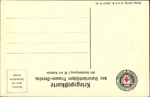 Ak Kaiserin Auguste Viktoria, Standportrait, Perlenkette, Fächer, Vaterländischer Frauenverein