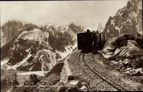 Ak Chamonix Mont Blanc Haute Savoie, Montenvers-Bahn