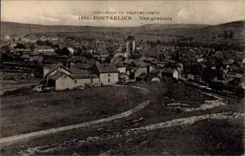 Ak Pontarlier Doubs, Gesamtansicht