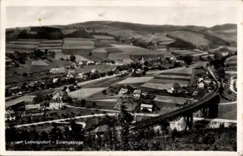 Ak Chrośnica Ludwigsdorf im Kreis Goldberg Niederschlesien, Gesamtansicht