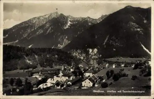 Ak Gesäuse Steiermark, Hieflau mit Tamischbachturm