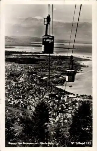 Ak Bregenz am Bodensee Vorarlberg, Partie mit der Pfänderbahn, Ort