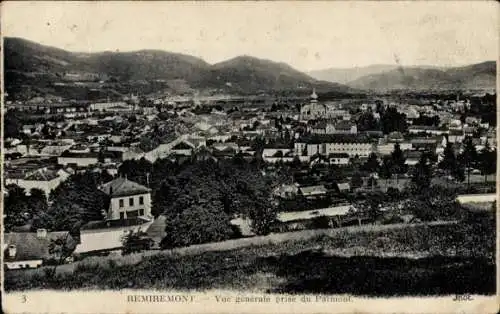 Ak Remiremont Lothringen Vosges, Gesamtansicht von Parmont aus