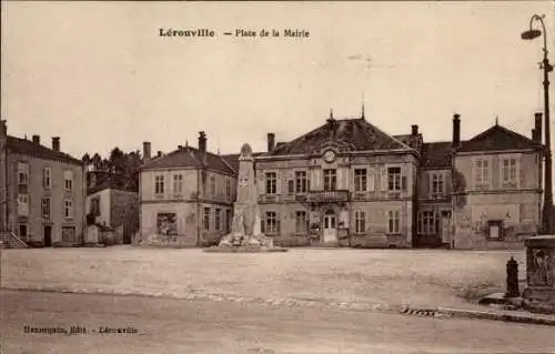 Ak Lerouville Lothringen Meuse, Place de la Mairie