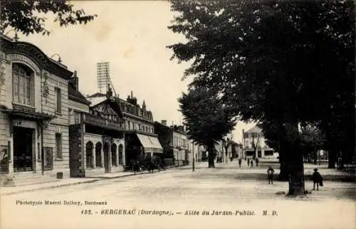 Ak Bergerac Dordogne, Allee du Jardin-Public