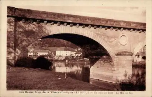 Ak Le Bugue Dordogne, Pont, Moulin Bas