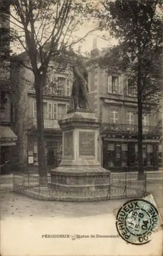 Ak Périgueux Nouvelle-Aquitaine Dordogne, Dausmesnil Statue