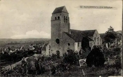 Ak Pavant Aisne, Kirche