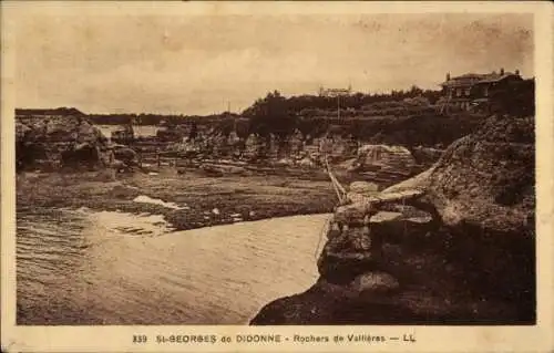 Ak Saint Georges de Didonne Charente Maritime, Rochers de Vallières