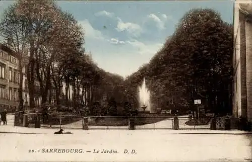 Ak Sarrebourg Sarrebourg Lothringen Moselle, Le Jardin