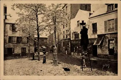 Ak Paris XVIII., Montmartre, Place du Tertre et Cabaret de la Mere Catherine