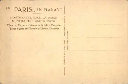 Ak Paris XVIII., Montmartre, Place du Tertre et Cabaret de la Mere Catherine