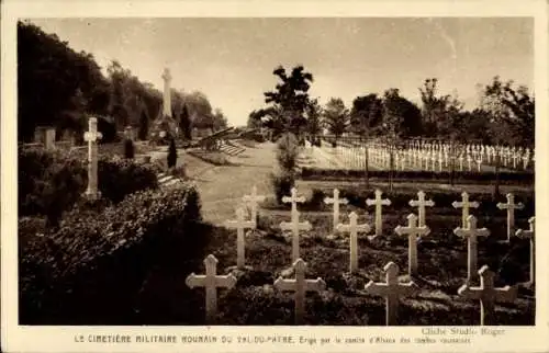 Ak Soultzmatt Sulzmatt Elsass Haut Rhin, Val du Pâtre, Friedhof