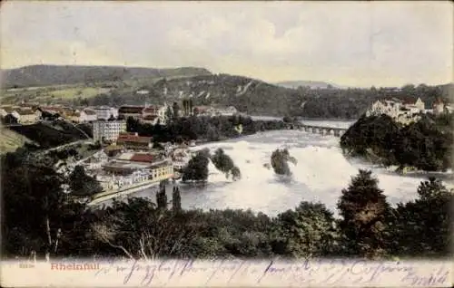 Ak Rheinfall Kanton Schaffhausen, Panorama