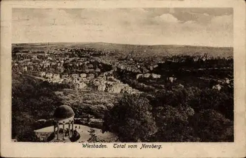 Ak Wiesbaden in Hessen, Gesamtansicht, Blick vom Neroberg