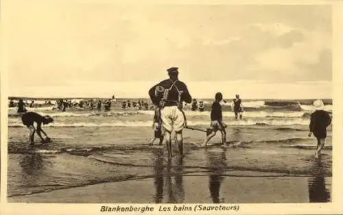 Ak Blankenberghe Blankenberge Westflandern, Strandpartie