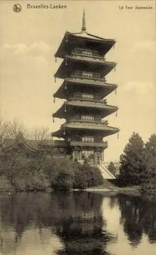 Ak Laeken Brüssel Brüssel, Der Japanische Turm