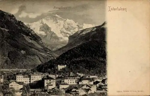 Ak Interlaken Kanton Bern Schweiz, mit Jungfrau