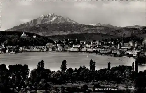 Ak Luzern Stadt Schweiz, mit Pilatus