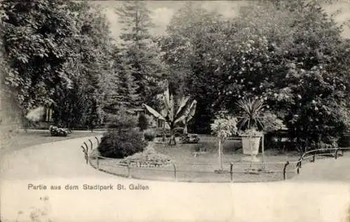 Ak Sankt Gallen Stadt Schweiz,  Stadtpark