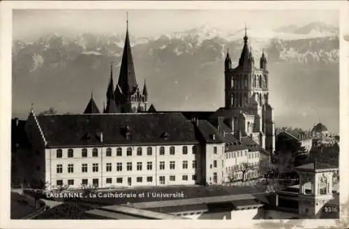 Ak Lausanne Kanton Waadt, Kathedrale, Universität