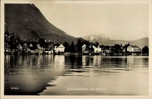 Ak Beckenried Kt. Nidwalden Schweiz, mit Pilatus