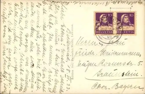 Ak Beckenried Kt. Nidwalden Schweiz, mit Pilatus