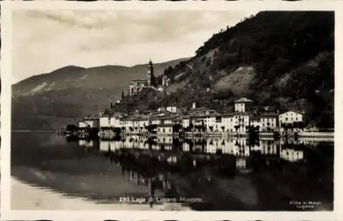 Ak Morcote Lago di Lugano Kanton Tessin, Panorama