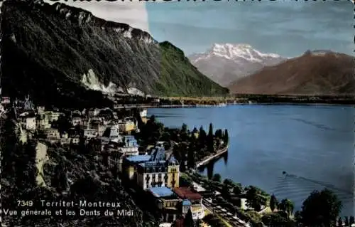 Ak Territet Montreux Kt. Waadt, Gesamtansicht, Dents du Midi