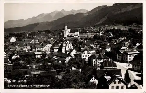 Ak Bludenz Vorarlberg, Panorama gegen die Walserberge