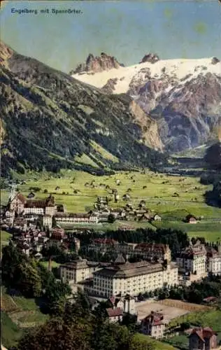 Ak Engelberg Kanton Obwalden Schweiz, Panorama mit Spannörter