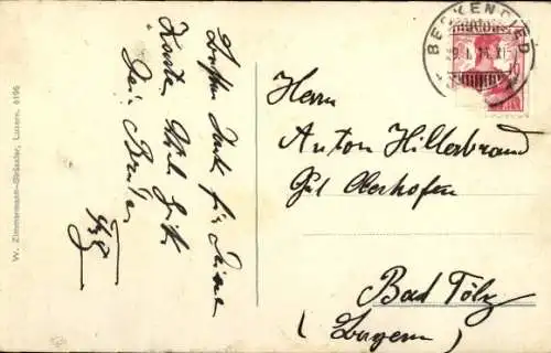 Ak Beckenried Kt. Nidwalden Schweiz, Teilansicht vom Ort mit Niederbauen