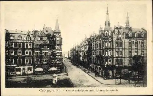 Ak Koblenz am Rhein, Schenkendorfplatz, Hohenzollernstraße