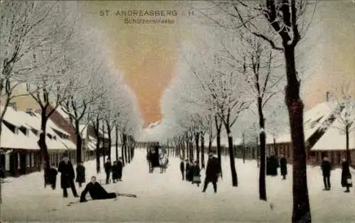 Ak Sankt Andreasberg Braunlage im Oberharz, Schützenstraße