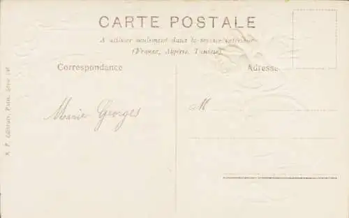 Stoff Präge Ak Schwalben, Rosen, Segelboote, Kitsch