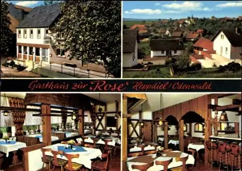 Ak Heppdiel Eichenbühl in Unterfranken, Gasthaus Zur Rose, Innenansicht