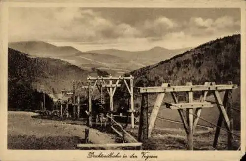 Ak Drahtseilbahn in den Vogesen, Panorama