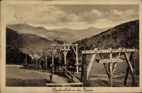 Ak Drahtseilbahn in den Vogesen, Panorama