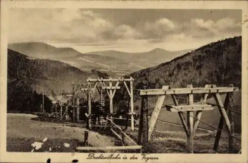 Ak Drahtseilbahn in den Vogesen, Panorama