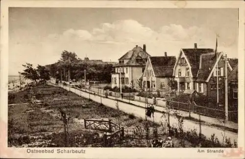 Ak Scharbeutz in Ostholstein, Strand, Promenade